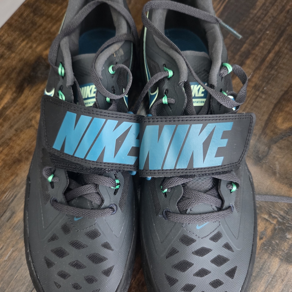 Nike Black and Teal Rotational 6 Shot Put/Discus Throwing Shoes